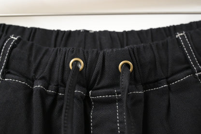 秋冬．厚版明線抽繩長褲 3色入 1W81107