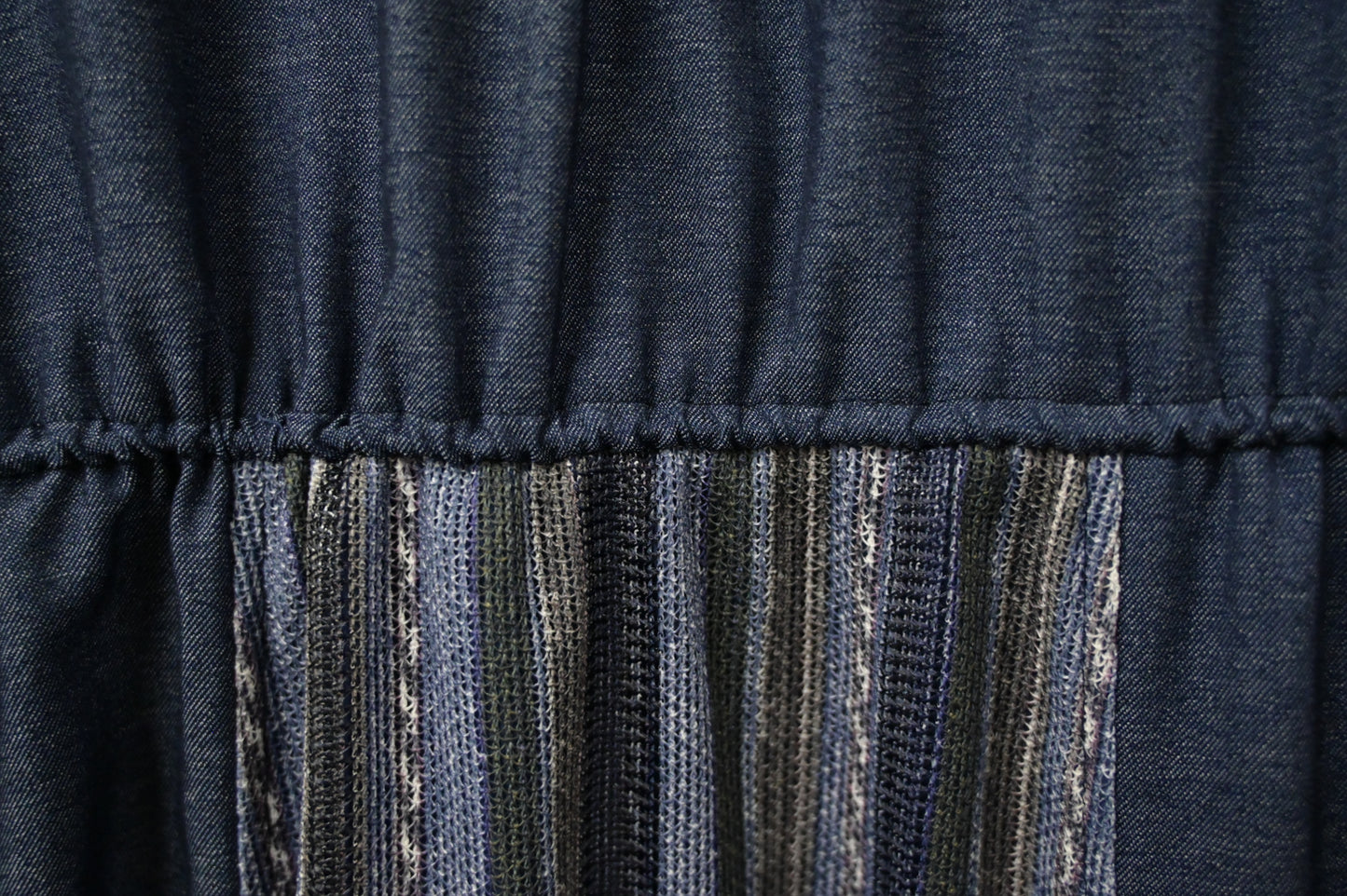 初秋・束腰拼布修腰連身裙 2色入 1W21025