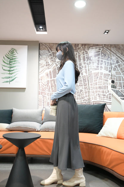 秋冬・三層Ruffles棉花感超彈上衣 5色入 1W11029