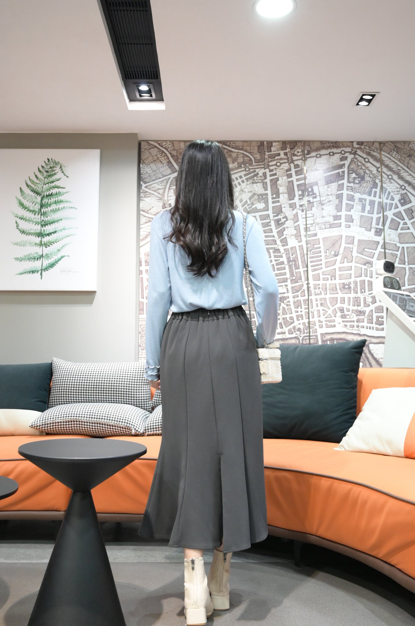 秋冬・三層Ruffles棉花感超彈上衣 5色入 1W11029