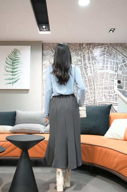 秋冬・三層Ruffles棉花感超彈上衣 5色入 1W11029