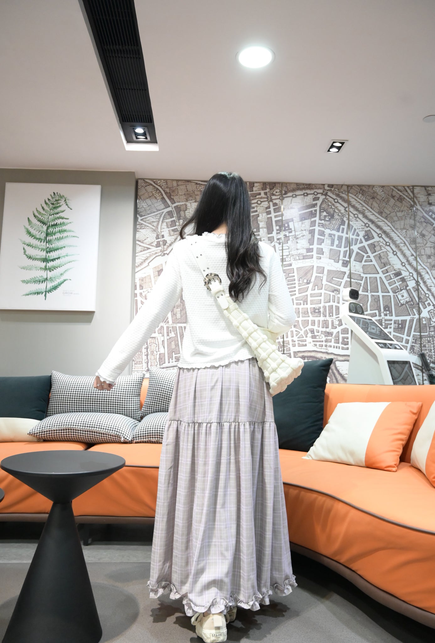 秋冬・暗紋花仔半領上衣 3色入 1W11030