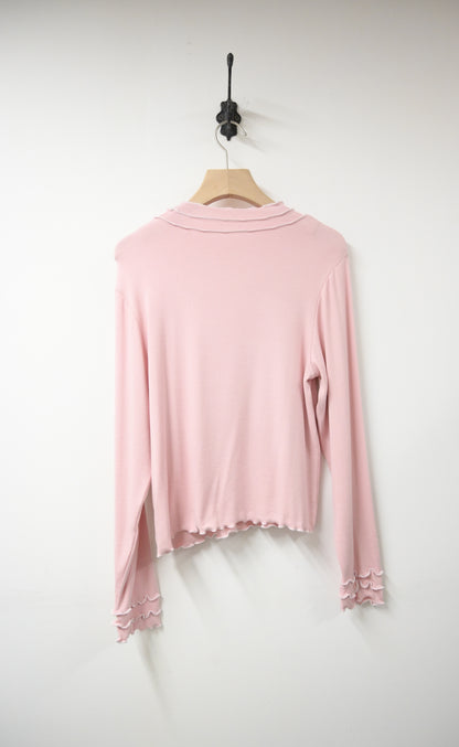 秋冬・三層Ruffles棉花感超彈上衣 5色入 1W11029