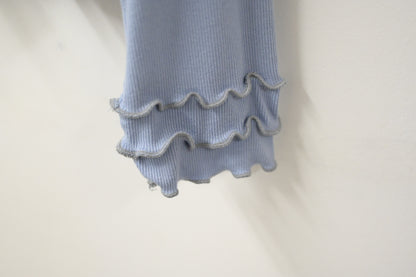 秋冬・三層Ruffles棉花感超彈上衣 5色入 1W11029