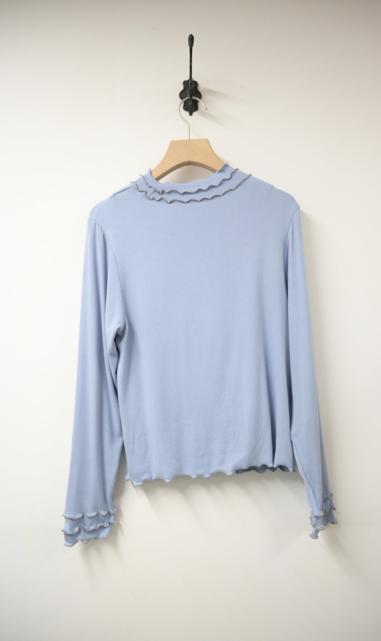 秋冬・三層Ruffles棉花感超彈上衣 5色入 1W11029