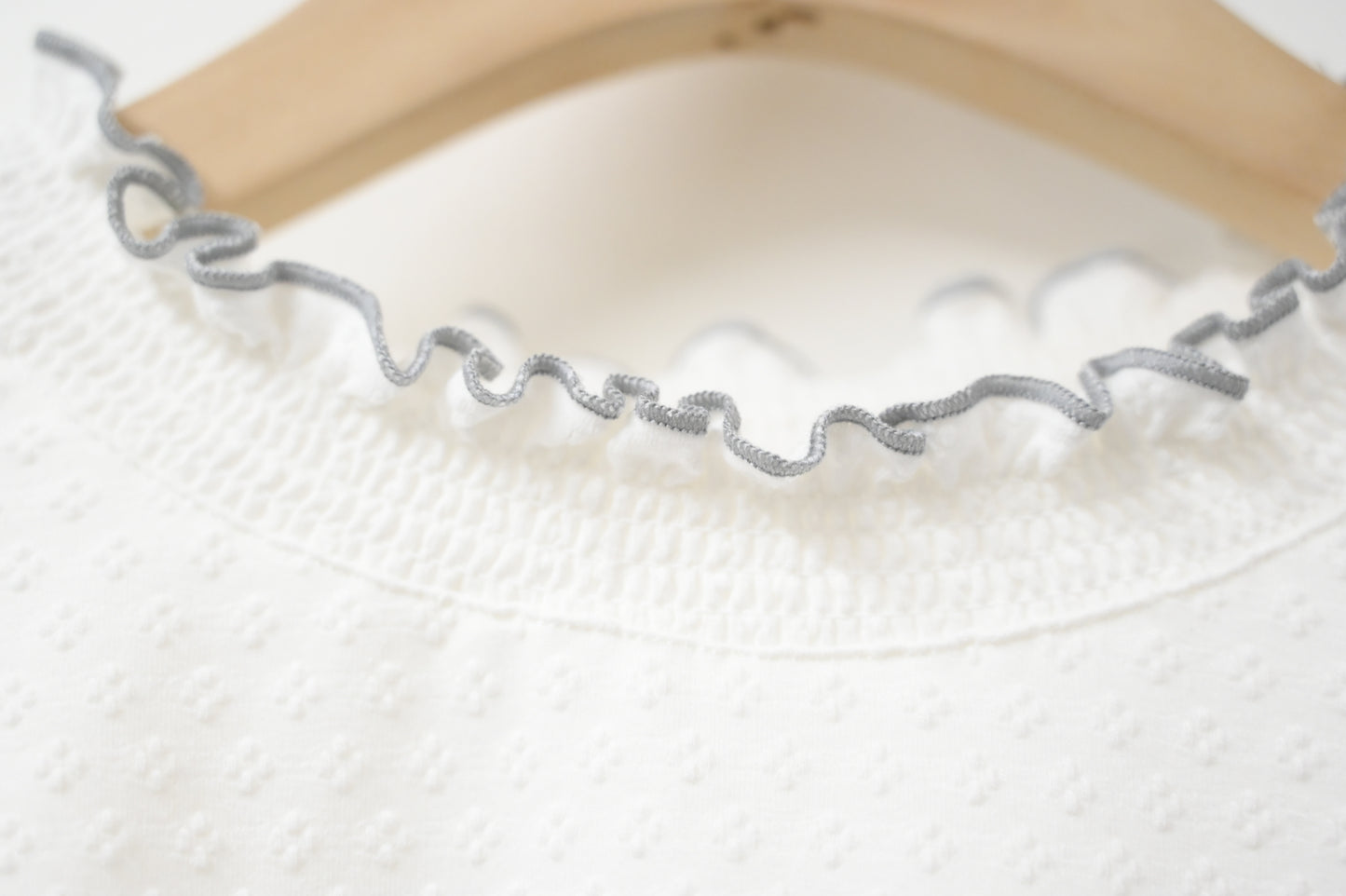 秋冬・暗紋花仔半領上衣 3色入 1W11030