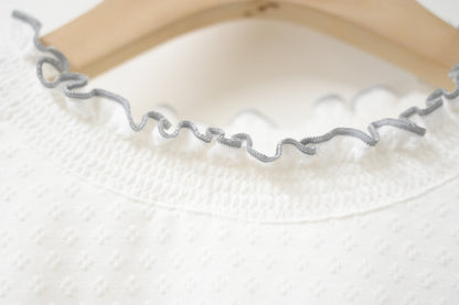 秋冬・暗紋花仔半領上衣 3色入 1W11030