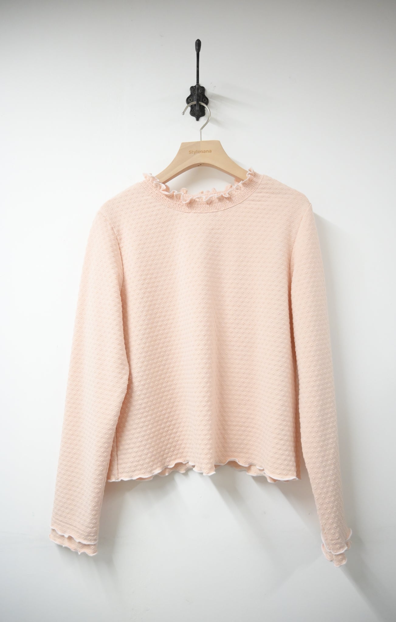 秋冬・暗紋花仔半領上衣 3色入 1W11030