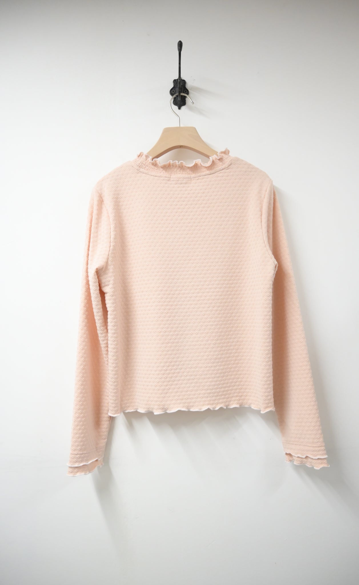 秋冬・暗紋花仔半領上衣 3色入 1W11030