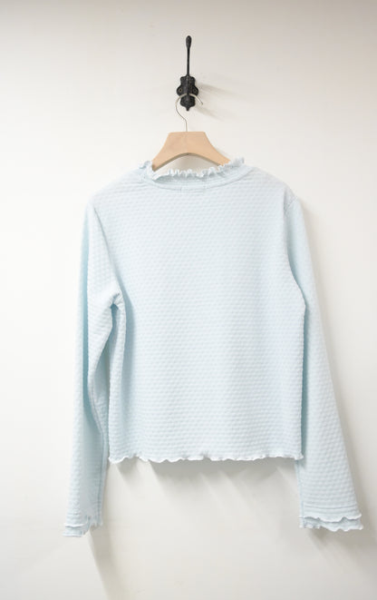 秋冬・暗紋花仔半領上衣 3色入 1W11030