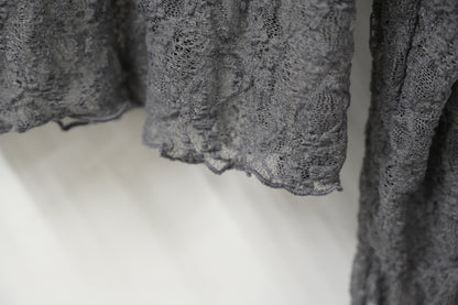 初秋・半領透視Lace上衣 4色入 1W11031