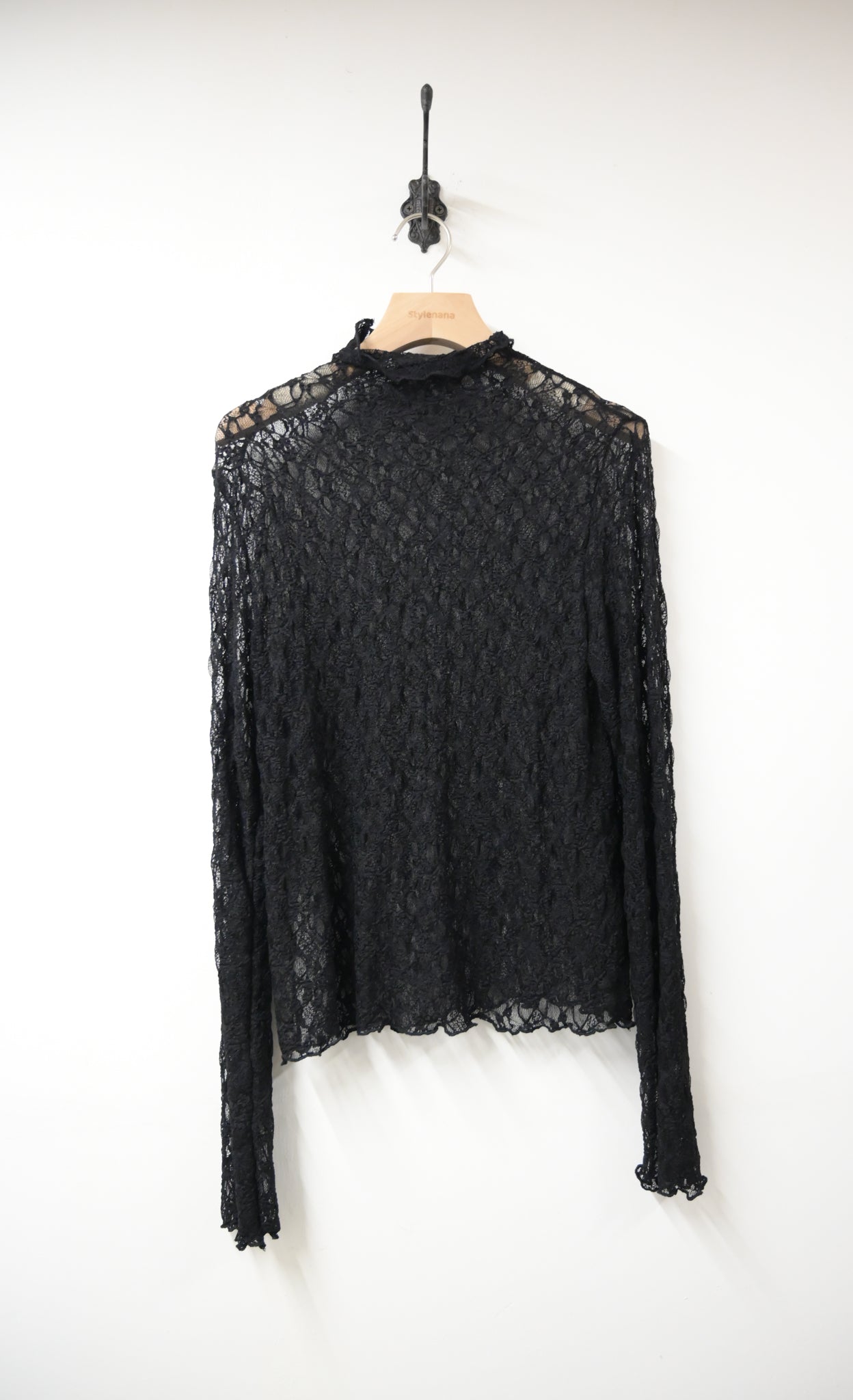 初秋・半領透視Lace上衣 4色入 1W11031