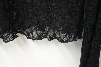 初秋・半領透視Lace上衣 4色入 1W11031