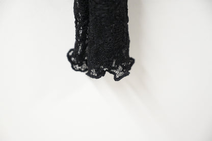 初秋・半領透視Lace上衣 4色入 1W11031