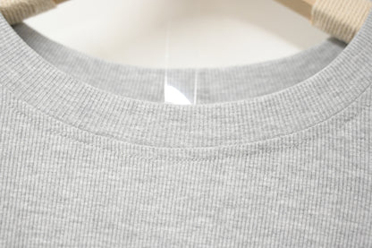 秋冬・太空棉露肩衛衣配半身裙SET 2 色入 1W61032