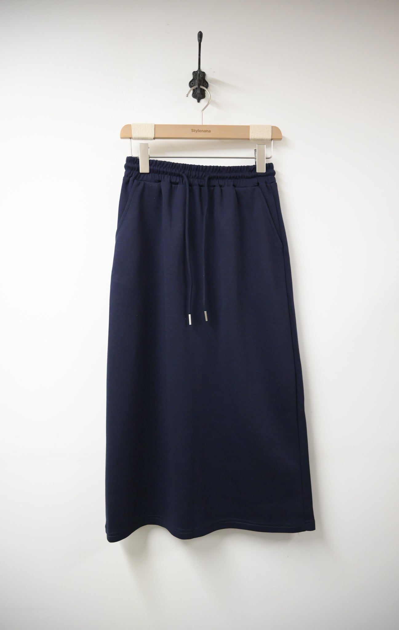 秋冬・太空棉露肩衛衣配半身裙SET 2 色入 1W61032