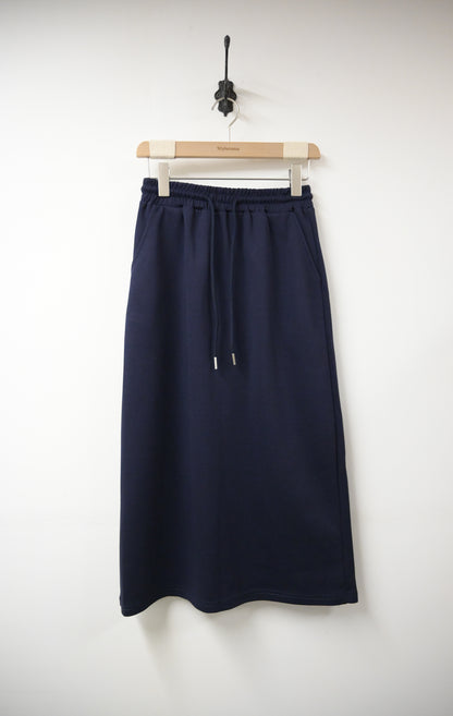 秋冬・太空棉露肩衛衣配半身裙SET 2 色入 1W61032