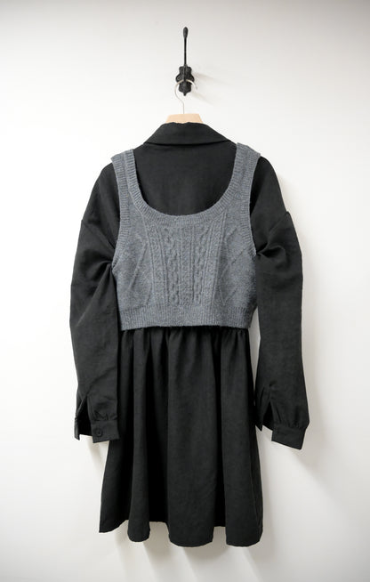 初秋．薄絨配線冷背心套裝 3色入1W60930