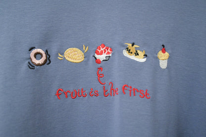 初秋・刺繡冬甩🍩甜品純棉薄長袖 4色入 1W51034