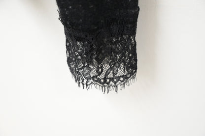 初秋・超親膚蕾絲拼柔軟混色針織外套 2色入 1W61036