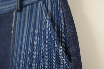 初秋・拼布A字牛仔裙 2色入 1W21038