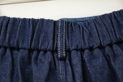 初秋・拼布A字牛仔裙 2色入 1W21038