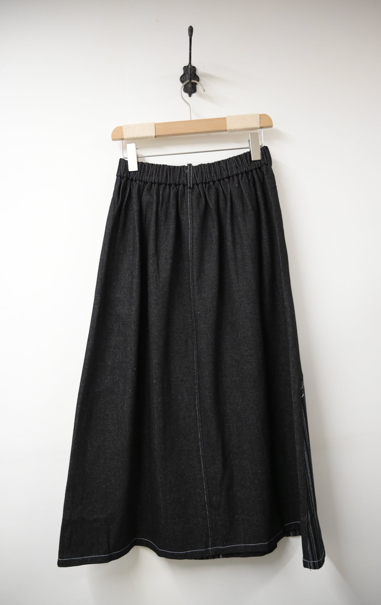 初秋・拼布A字牛仔裙 2色入 1W21038