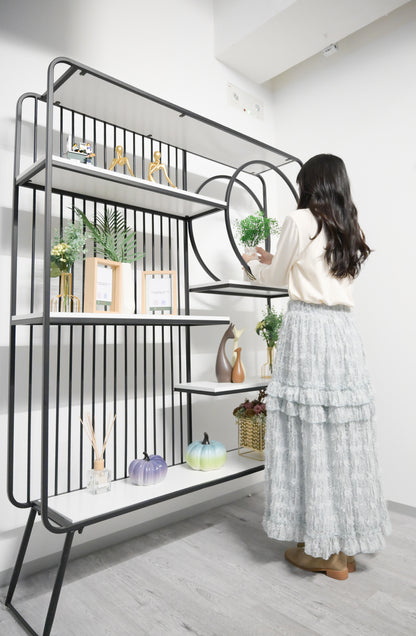 秋冬・層層蛋糕羽毛半身裙 3色入 1W11103