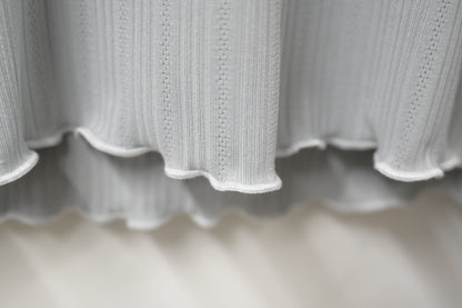 初秋・提花暗紋綑邊Ruffles上衣 4色入 1W51101