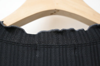 初秋・提花暗紋綑邊Ruffles上衣 4色入 1W51101