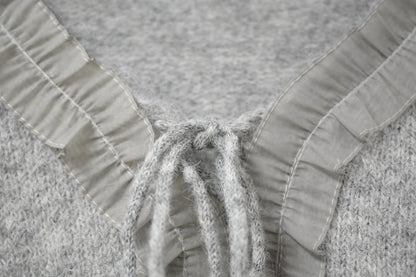 秋冬・Ruffles綁領軟熟溫暖冷衫 2色入 1W21102