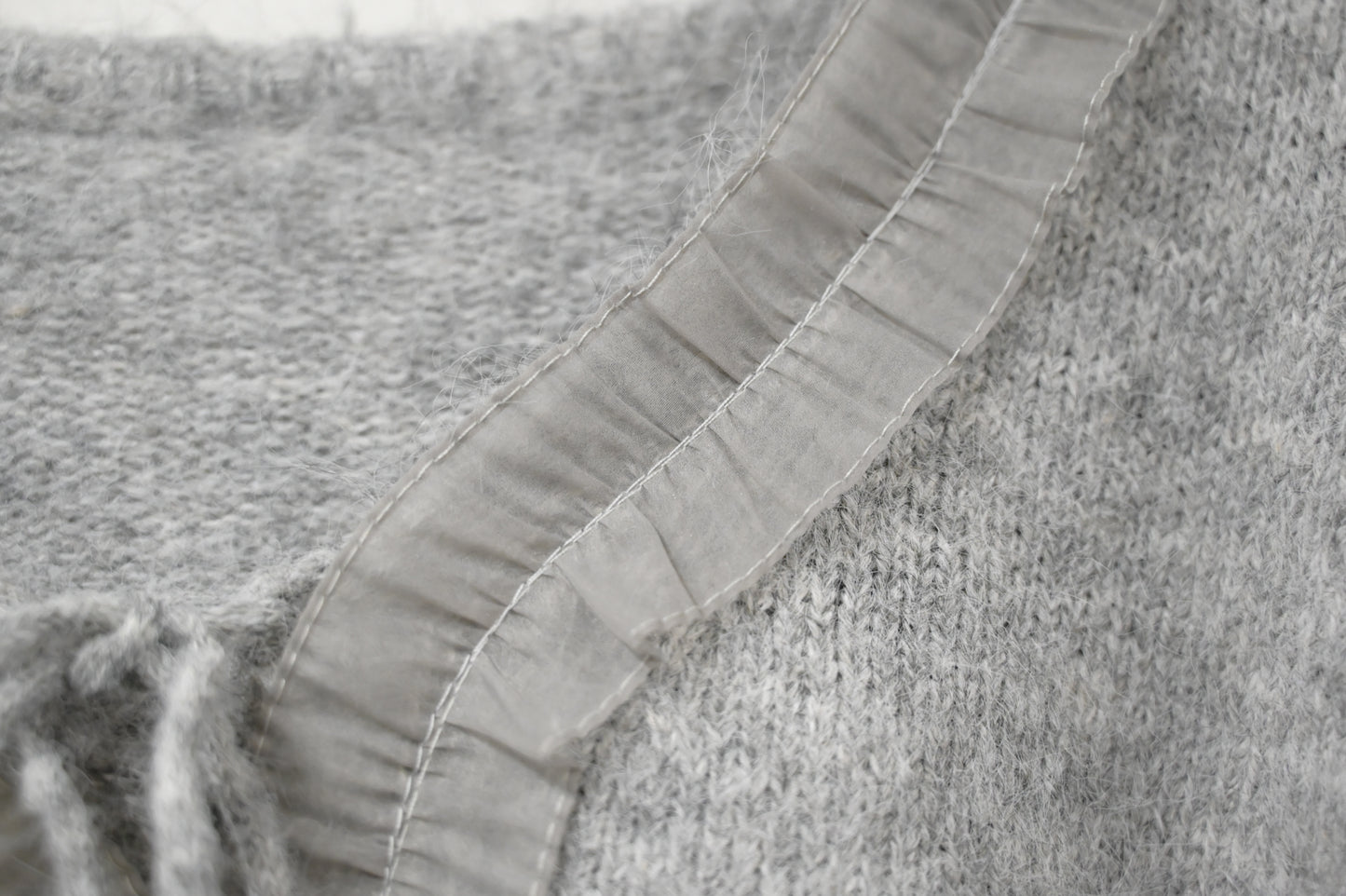 秋冬・Ruffles綁領軟熟溫暖冷衫 2色入 1W21102