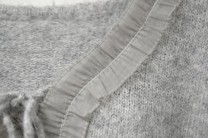 秋冬・Ruffles綁領軟熟溫暖冷衫 2色入 1W21102