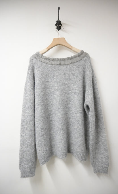 秋冬・Ruffles綁領軟熟溫暖冷衫 2色入 1W21102