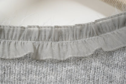 秋冬・Ruffles綁領軟熟溫暖冷衫 2色入 1W21102