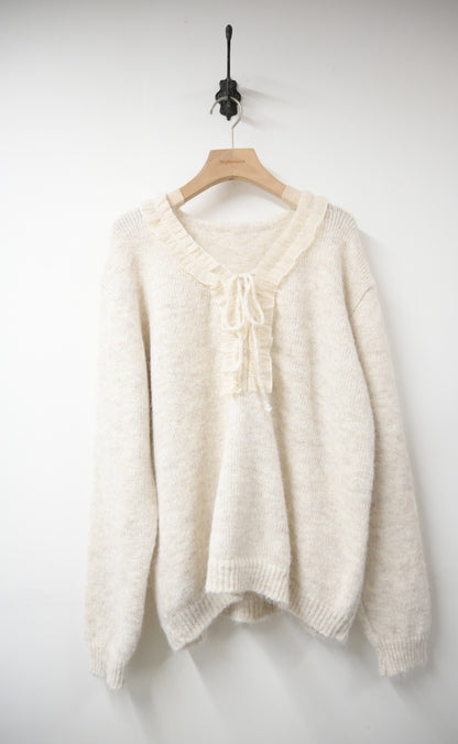 秋冬・Ruffles綁領軟熟溫暖冷衫 2色入 1W21102