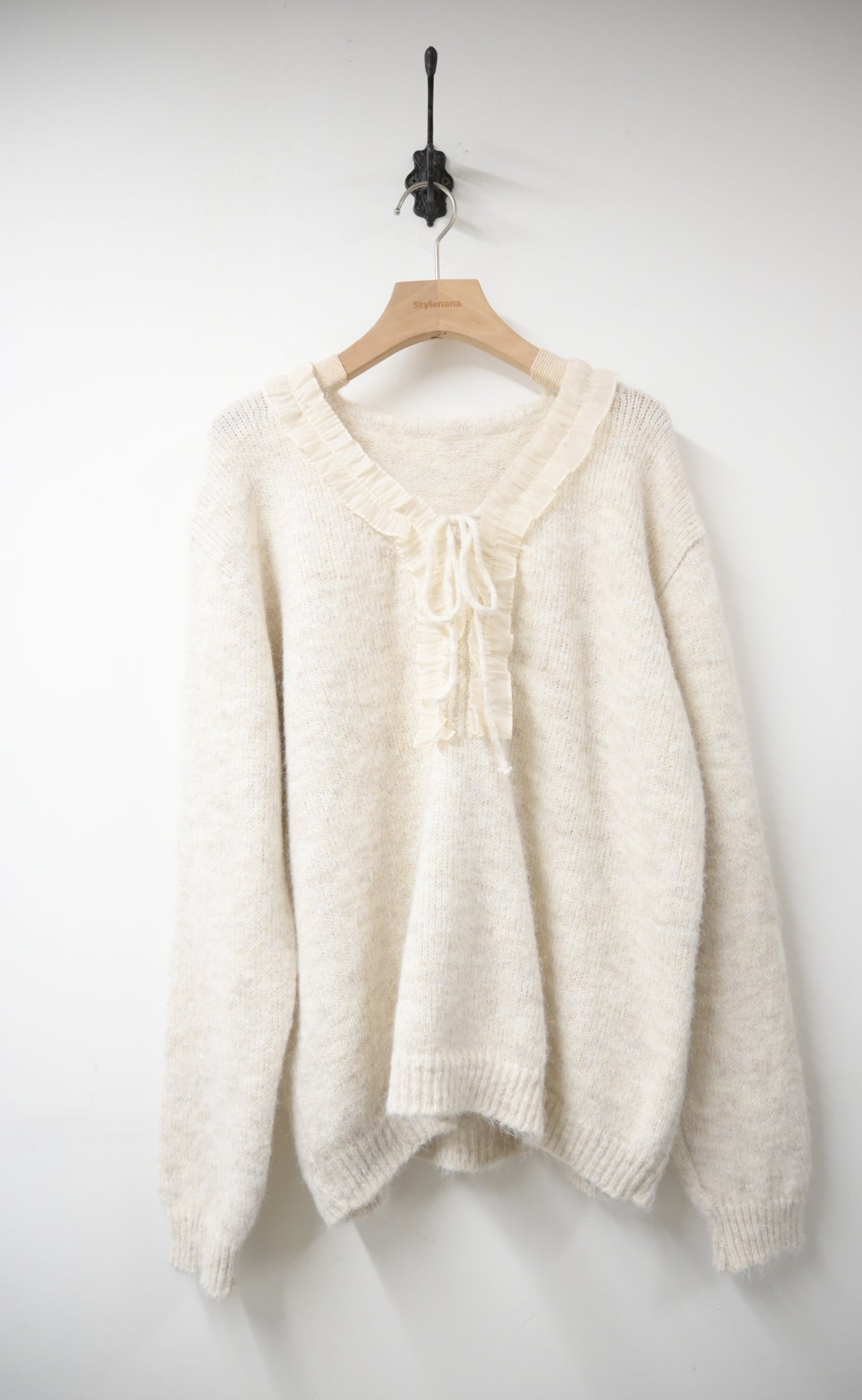 秋冬・Ruffles綁領軟熟溫暖冷衫 2色入 1W21102