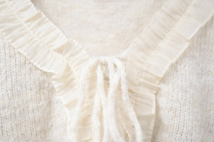 秋冬・Ruffles綁領軟熟溫暖冷衫 2色入 1W21102