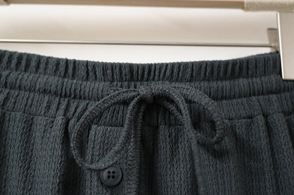 初秋・彈性料排鈕半身裙 2色入 1W61106