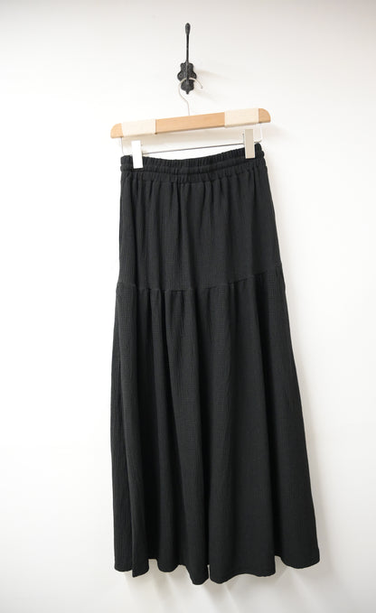 初秋・彈性料排鈕半身裙 2色入 1W61106