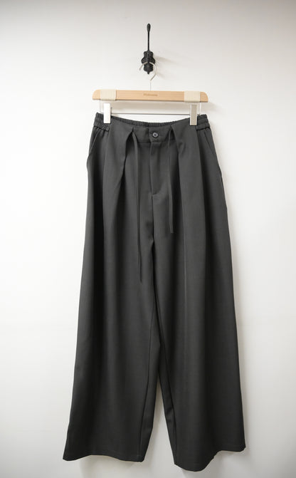 初秋・滑滑綁帶半橡筋落地西褲 2色入 1W61105