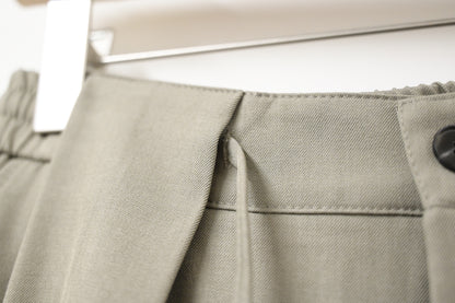 初秋・滑滑綁帶半橡筋落地西褲 2色入 1W61105