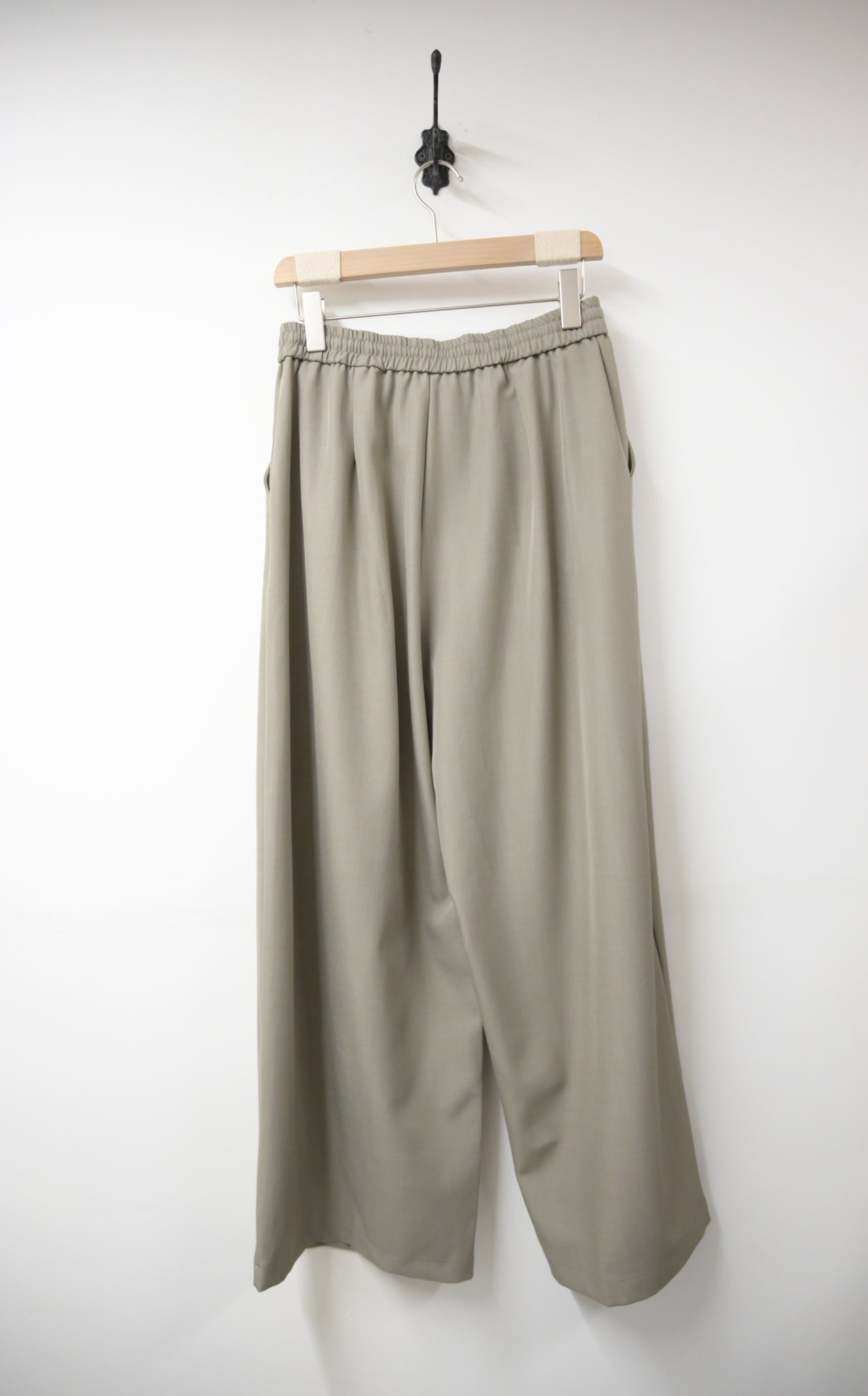 初秋・滑滑綁帶半橡筋落地西褲 2色入 1W61105