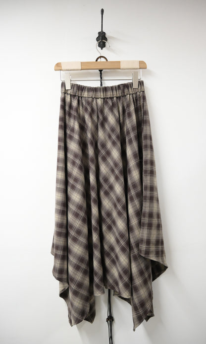 秋冬・不規則格仔裙連Belt 2色入 1W61104