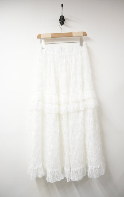 秋冬・層層蛋糕羽毛半身裙 3色入 1W11103