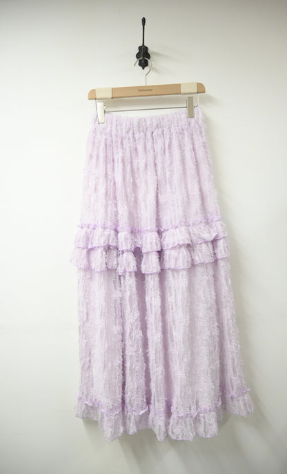 秋冬・層層蛋糕羽毛半身裙 3色入 1W11103