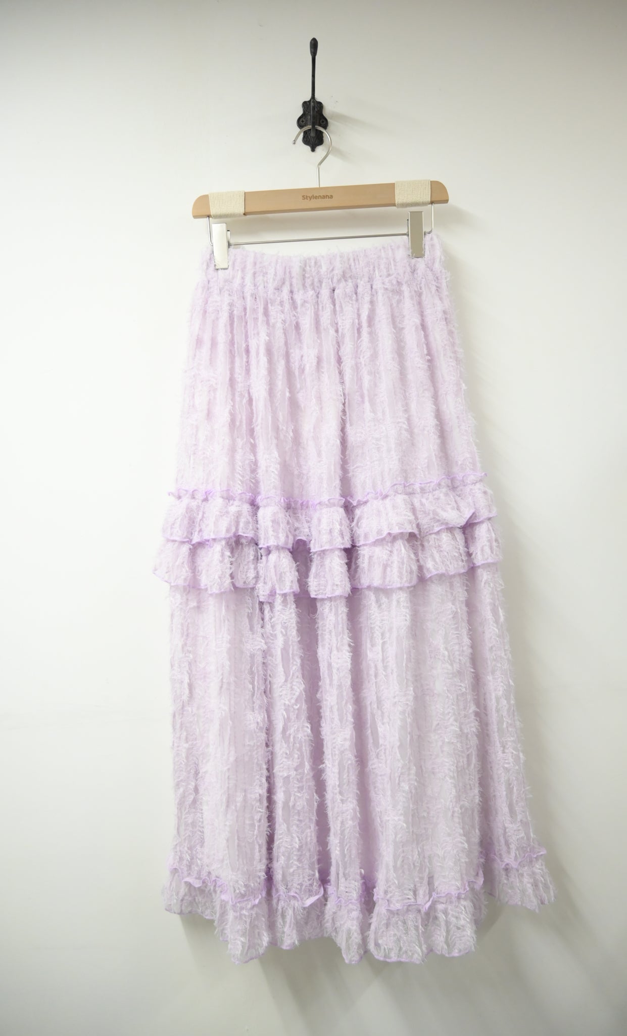 秋冬・層層蛋糕羽毛半身裙 3色入 1W11103