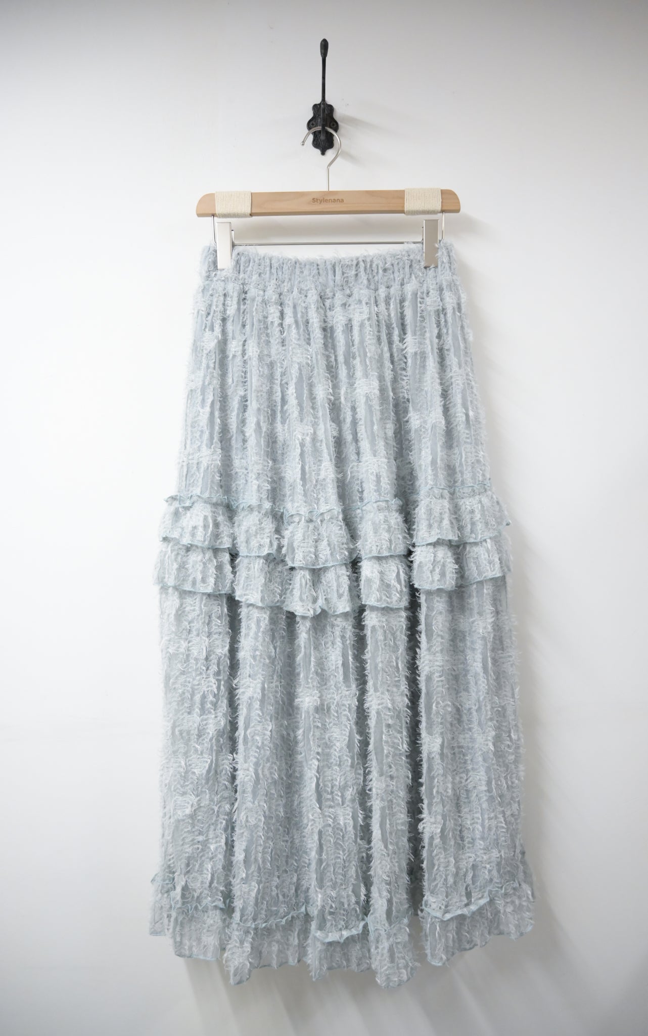 秋冬・層層蛋糕羽毛半身裙 3色入 1W11103