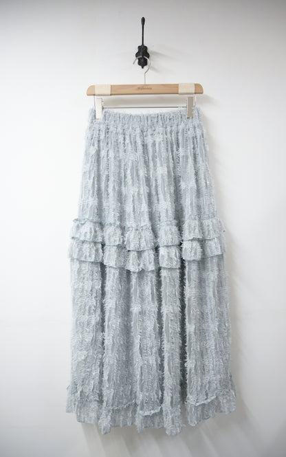 秋冬・層層蛋糕羽毛半身裙 3色入 1W11103