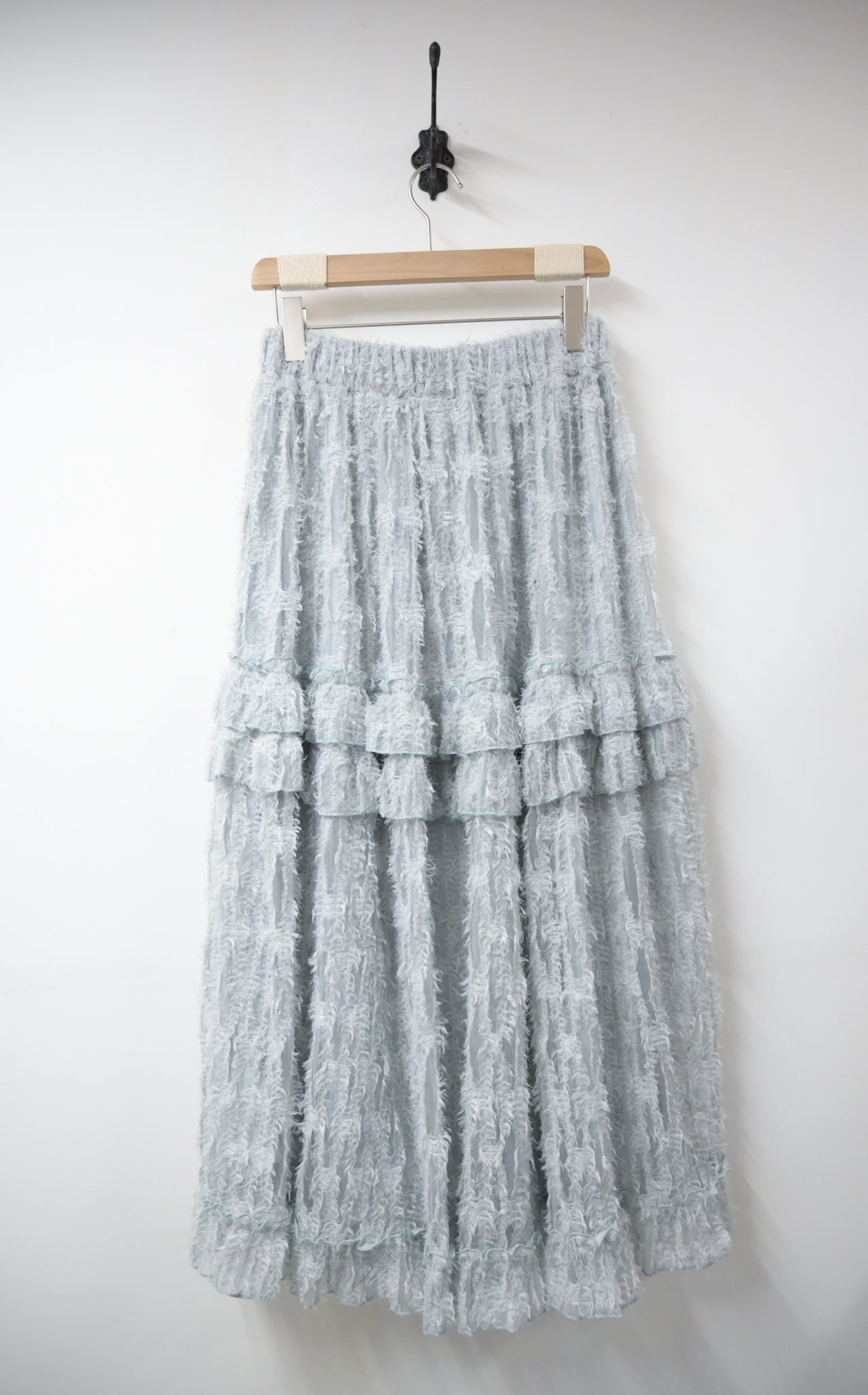 秋冬・層層蛋糕羽毛半身裙 3色入 1W11103